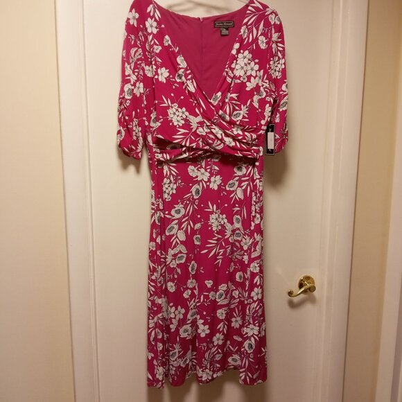 Jessica Howard Floral Dress Crisscross Bodice sz 16 NWTB4